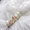 8 pcs / set vintage anéis de pedra colorido conjunto moda metal torcendo anéis de dedo anéis de banda para mulheres menina fada amizade jóias presente de natal