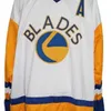 Personnalisez n'importe quel nom ou numéro Hommes Saskatoon Blades Retro Hockey Jersey Kelly Chase Hockey Jersey ou personnalisez n'importe quel nom ou numéro rétro Jersey