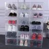 3 stks plastic doos opslag transparante schoenen doos organizer lade moderne organizer dozen container schoenen voor het opslaan van dozen opslag y1116