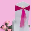 結婚式のパーティーチェアバック花の装飾高弾性バラの花の椅子カバーの装飾キッチンホテルダイニングルーム用品BH5960 WLY