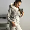 Höst / Vinter Kvinnors Fashion Outdoor Sports Suit Casual Long-Sleeve Pullover + Byxor Tracksuit Two-Piece Jogging Suit