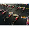 30 st loT spinners fiske lockas blandad färgstorlek vikt metall sked lockar hårt bete fiske tackla metall lure atificiell lock 201039903461