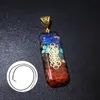 Reiki Healing Chips colorati Pietra Chakra Orgone Energia Collana con ciondolo in resina Amuleto Collane di cristallo di orgonite