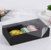 Boîte à bonbons en papier Transparent avec fenêtre, boîte-cadeau en papier, emballage de gâteaux pour fête à domicile, couvercle Transparent, boîte d'emballage pour cadeaux H1231, 10 pièces