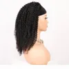 Kinky Curly Half Wig Band Band Cheveux humains pour femmes noires Kinky Bandeau Curly Wig Perruque de cheveux naturels abordable Perruque 150% Densité