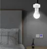 E27 Trådlös fjärrkontroll täcker nyanser Lampa Bulbhållare Dimmerbar uttag 220V LED Nattljus med timer lampa bas