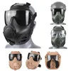 Masque PC tactique extérieur Paintball CS Jeux Airsoft Tir Huting Équipement de protection du visage NO03-324