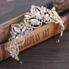 Cabeças de cabeceiras coroas de noiva noivas Diamante de casamento cintilante Tiaras Bandeira de cabelo Cristal de cabelo doce Capacete de joias