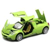 Diecast Collection Pagani Huayraスケールモデル男の子/キッズメタル車おもちゃギフトを開けてプルバック機能LJ200930