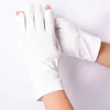Yaz pamuk güneş kremi eldivenleri unisex ince sürüş nefes alabilen antislip erkek kadın iki parmaksız eldivenler sz108w 2010209891801