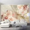 Özel duvar kağıdı 3D büyük duvar takı ipek çiçek 3D üç boyutlu lüks oturma odası yatak odası tv arka plan duvar