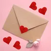 500pcs Red Heart Shape Labels Valentine's Day Paper Packaging Sticker Candy Dragee Bag Gift Box Packing Bag Glitter Sticker RRA11445