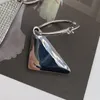 Oorbellen Sieraden Womens Sliver Designer Oorbel Oorstekers Brief Driehoek Diamanten Luxe Merk Zilver Naald Weote