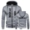 رجال SPARCO Print Hoodie Outerwear Sport Hoodies Multi-zip Slim Crited Scenders Disual Long Sweeve Sweatshirts 220217