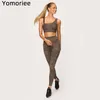 Leopard Print BH Trousers Sports Fitness Yoga Set Running Set Athletic Gym Sexy Women Workout Gymwear Top Leggings Tights8526886