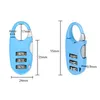 Mini Zinklegering Hangslot Draagbare Koffer Briefpapier Wachtwoord Lock 9 Color Security Anti-diefstal Digitale Douane Locks