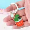 Cactus Keychains Creative Succulent Potted Party Keychain Cartoon Cute Rings Plant Car Key Holder KeyS Finder Bag Pendant Keyrings WQ649-WLL