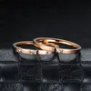 Couple rings Stainless steel diamond ring Rose gold cubic zircon women engagement wedding rings fashion jewelry gift will and sandy new