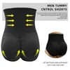 S-6XL vadderad bulifter Panty Body Shaper Fake Hip Mage Control Underwear Plus Size Shaper Underwear Men Boxer Boxershorts Men Men