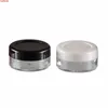 10g small empty clear plastic cosmetic jar sample display container packaging,round pot screw cap lid,Mini PS tin F20172662good qualtity