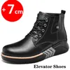 Männer Aufzug Stiefel Erhöhung Mann Erhöhen Höhe Erhöhen Leder Schuhe 7CM 201217