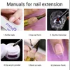 Nail Art Kitleri 6 adet / takım Akrilik Uzatma Deneme Kiti Tozu Sıvı Monomer Oyma Araçları Jel Lehçe Manikür Acemi