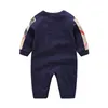 Modemerk Brief Stijl Pasgeboren Baby Kleding Bebe Gedrukt Beer Katoen Leuke Peuter Baby Jongen Meisjes Romper 0-24 maanden