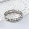 Fashion Women Braid Ring Silver Rose Rings Band for Men Women Fashion Jewelry Will and Sandy Gift