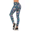 Marque De Mode Legging Floral paresseux Impression leggins Slim legins Taille Haute Leggings Femme Pantalon 211221