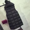 Moda Bayan Katı Renkler Kolsuz Artı Boyutu Kapşonlu Hoodie Yelek Yelek Ceket Aşağı Pamuk Yastıklı Ceket Dış Giyim Tops Gile