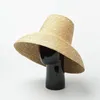 NOUVEAU-populaire forme de lampe soleil pour les femmes Big Wide Brim Beach High Top Straw Uv Protection Hat Y200602