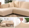 Coperchio di divano da 2 pezzi per copertura del divano del soggiorno elastici divani angoli a forma di L Stretch Chaise Longue Sezione Slittazione sezionale 2011194015038