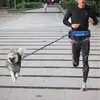 Running Dog Leash Nylon Hand Vrij Pet Producten Honden Harnas Kraag Jogging Lood Verstelbare Taille Riemen Tractie Riem Touw 201104