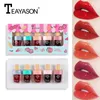 5 pcs Super Ice Cream Lip Gloss Waterproof Long Lasting Liquid Lipstick Sweet Red Lip Tint Sweet Gloss Cosmetic TSLM1