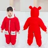 الوليد الشتاء snowsuit طفل رضيع سميكة القطن الدافئة بذلة الأطفال لطيف مقنعين رومبير إجمالي فتاة ملابس طفل معطف الملابس 201030