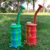 Roken Silicone Bongs Verschillende optie Filter Tips Wax Oliereiliging 1.97 Inch Tabak Glass Water Pipes