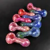 Glass Pipe Bowl Pink Spoon Pipes Rökning Glass Handrör 2,9 tum HEADY Little Pocket Frit Inside Out Smoking Bowl