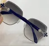 Nouvelles femmes lunettes de soleil H Picotin Square Cut Lens Plum Blossom Pile Head incrusté Diamond Temples UV400 Lens Top Quality3769342