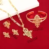 Earrings & Necklace Gold And Silver Plated Ethiopian Baby Jewelry Sets For Teenage Girl Women Nigeria Congo Uganda4656842