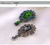 Red Blue crystal brooch water drop dress suit brooches corsage women fashion jewelry will and sandy gift