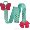Multi Style Cute Girls Hairclips Storage Holder Dot Printed Chevron Solid Bows Handmade Belt Kids Hair Accessories