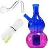 3,5 Zoll Höhe Bunte Kürbisform Ganzes Set Glaswaren Wasserpfeife Rauchen Glasbrenner Bubbler Flasche mit 10 mm Ölschalen Percolater Bubbler Wasserpfeifen Tabakschale