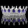 Vintage barroco rainha rei noiva tiara coroa para mulheres cocar baile de formatura nupcial casamento tiaras e coroas noiva cabelo jóias accessor313n