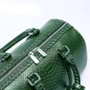 2021 Nova moda verde feminina Boston Boston Europa estilo de alta qualidade cabeça camada de couro real senhoras crossbody messenger ombro bolsa de ombro