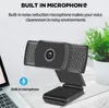 Computer Webcam with Built-in Microphone 2MP Full HD 1080P Widescreen Video Work Home Accessories USB Web Camera for PC