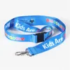 Passen Sie das Lanyard mit abnehmbarem Polyesterband an der Halskette in mehreren Farben an. Benutzerdefiniertes Logo, Handy-Schlüsselanhänger, Ausweis-Lanyard