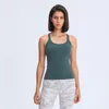 T-Shirt senza maniche con gilet da yoga LU-129 Tinta unita Donna Moda Outdoor Yoga Tanks Sport Running Gym Top Abbigliamento