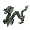 Feng shui bronz ejderha yakalama boncuk süsleri şanslı ev el sanatları dekoratif sanat t200331