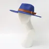 Fedora Hat Women Big Wide Brim 8.5cm 빈티지 카키 Felted 재즈 모자 겨울 공식적인 드레스 모자 Sombreros Mujer