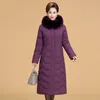 Warm Winter Jacket Women Plus Size 5XL 6XL Womens Long Parkas Hooded Fur Collar Slim Women's Down Cotton Jacket Winter Coat 201214